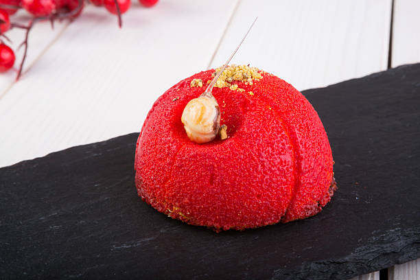 istock Red velvet dessert 626617548