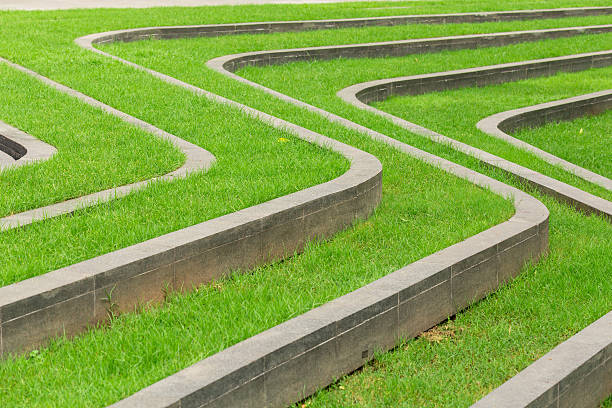 istock Pathways with green lawns 626617988