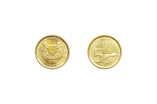istock Front and back of Singapore coin 5 cent. 626619438
