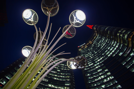 Milan Italy, December 24, 2015 -  Iconic skyscraper 