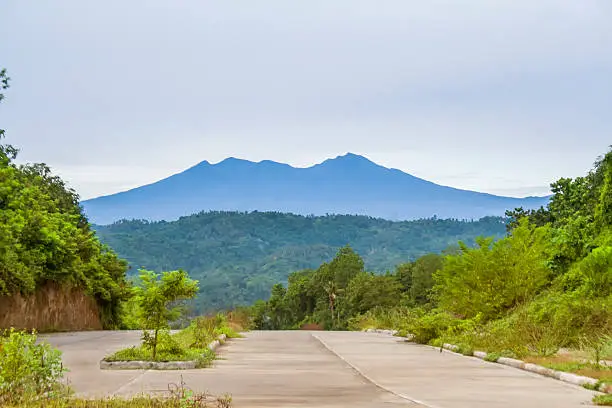 View of Mount Apo taken from Davao City, the largest mountain in The Philippines.