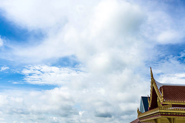 Wat Muang in the background sky, Ang Thong, Thailand (in Thailand and the kind of art decorated in Buddhist church, temple temple.)