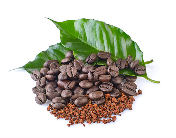 istock coffee beans , instant coffees and leaves 626626626