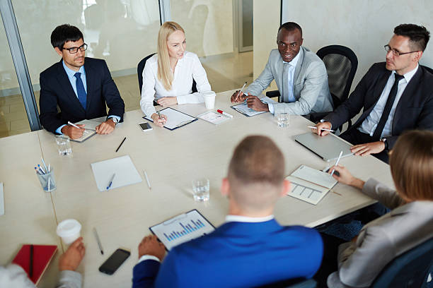 istock Meeting in board room 626626946