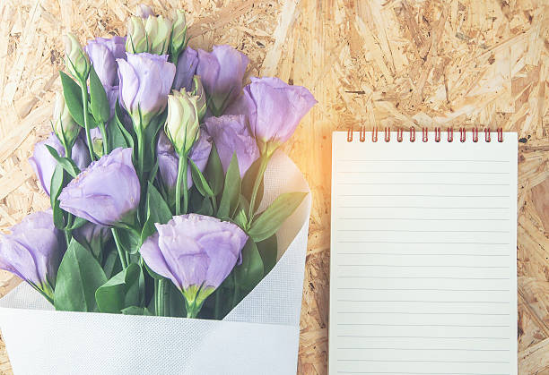 istock flower bouquet beautiful with note paper 626627074