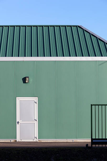 istock Green industrial building 626628658