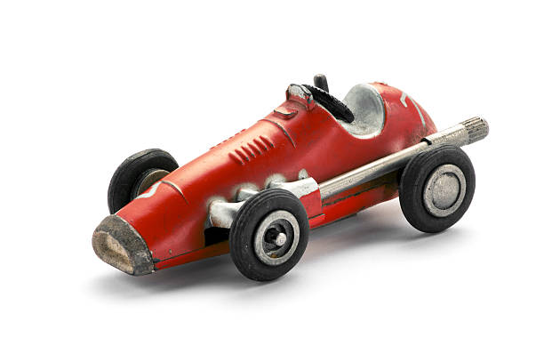 istock Vintage red toy racing car 626630486