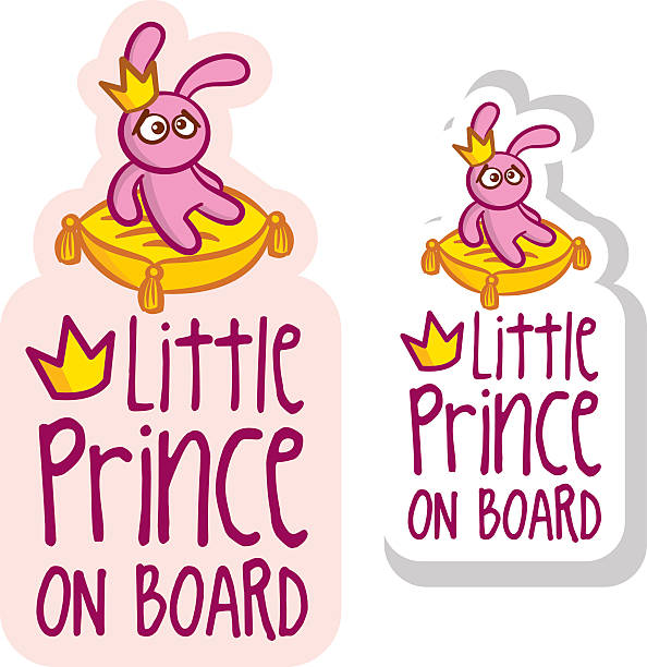 Cartello Per Auto 'Our Little Prince On Board' Con Ventosa – 14x14 Cm – Adatto A Tutti I Veicoli – Segnaletico Divertente Per Neonati
