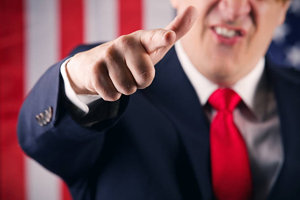 istock Yelling And Pointing American Politician 626637980
