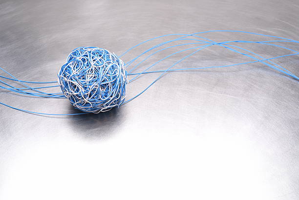 wire ball on white background - Depth of field close up photo