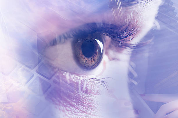 istock Eye looks to the future business. 626640584