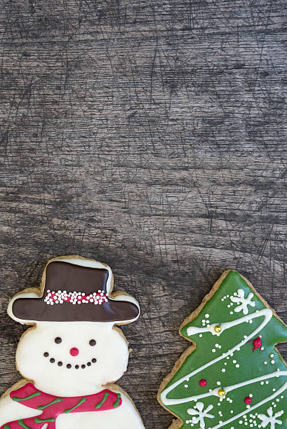 istock Snowman and christmas tree cookies 626641250