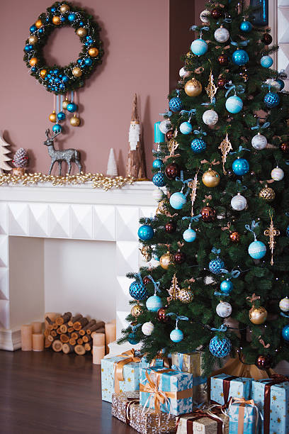 istock Close up Christmas tree decorated. No people. Holiday background 626645014