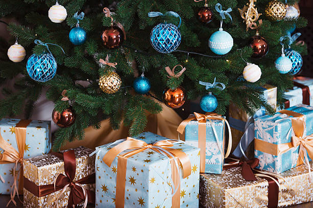 istock Close up Christmas tree decorated. No people. Holiday background 626645114