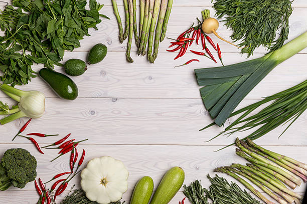 istock Different kinds of vegetables forming a circle 626647636