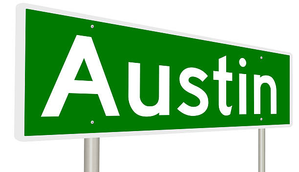 istock Highway sign for Austin, Texas 626649480