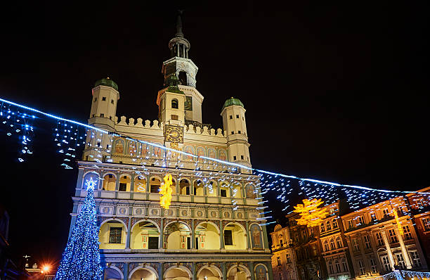 istock Christmas decorations in front of the town hall 626655548