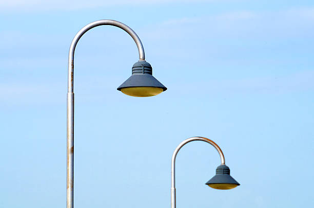 istock Street lamp and sky during daylight with two lamps in 626656356