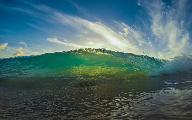 istock Sunset green wave in the caribbean 626656744