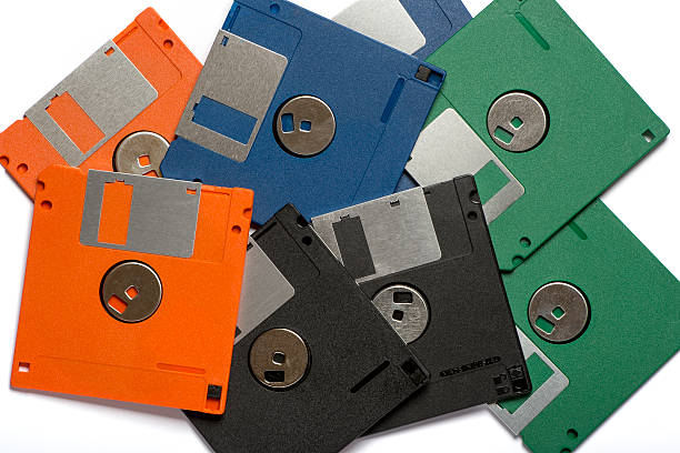 istock Pile of color floppy disks 626659214
