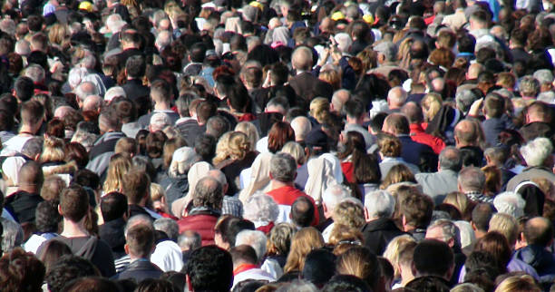 istock Aerial View Of Crowd 626659282