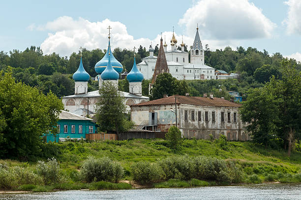 istock Summer day in Gorokhovets. River bank Klyazma 626659332