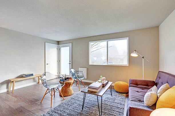 istock Nicely furnished living room interior 626660486