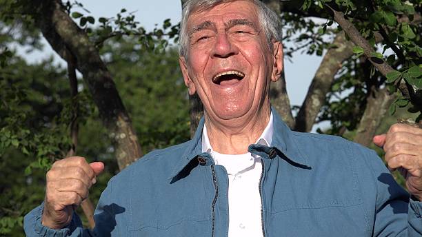 istock Happy Excited Old Man Outdoors 626661316