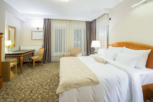 istock Interior of the hotel, bedroom 626673214