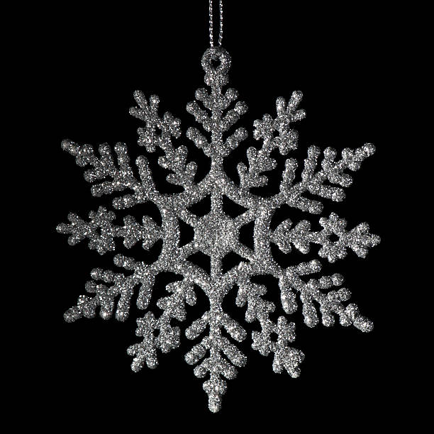 Christmas Silver Snowflake stock photo