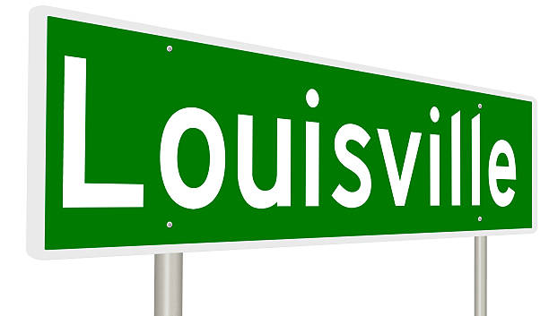 istock Highway sign for Louisville 626679694
