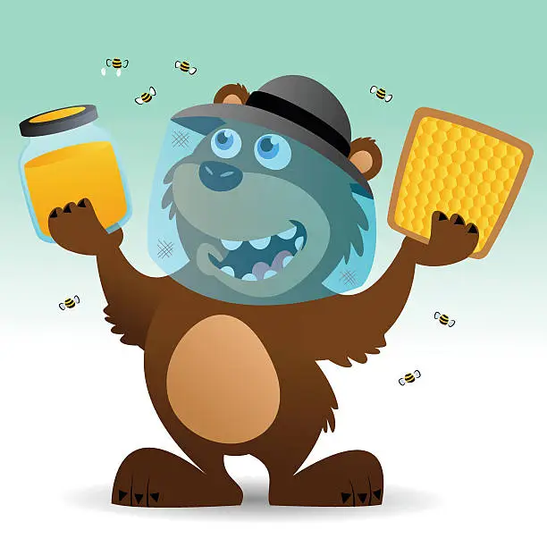 Vector illustration of Honey Bear
