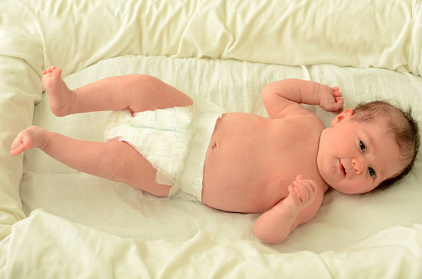 istock Newborn baby awake 626684686