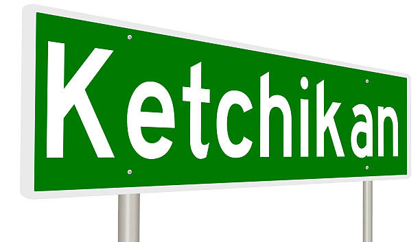 istock Highway sign for Ketchikan, Alaska 626685724