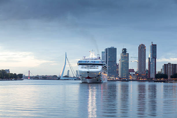 Norwegian Star cruise ship end trip in Rotterdam stock photo
