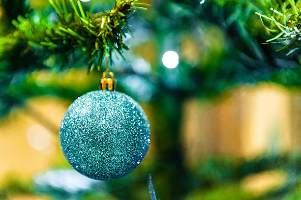 istock Christmas ball on the tree in the background with other 626696906