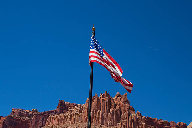 istock American Flag In Desert 626698076