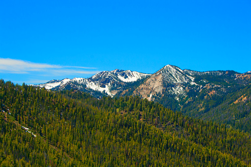 Extreme winter terrain of Rocky Mountain National Park near Estes Park, Colorado USA.