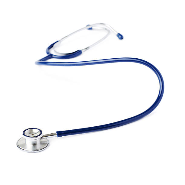 istock Close up view of stethoscope over isolated white background 626701366