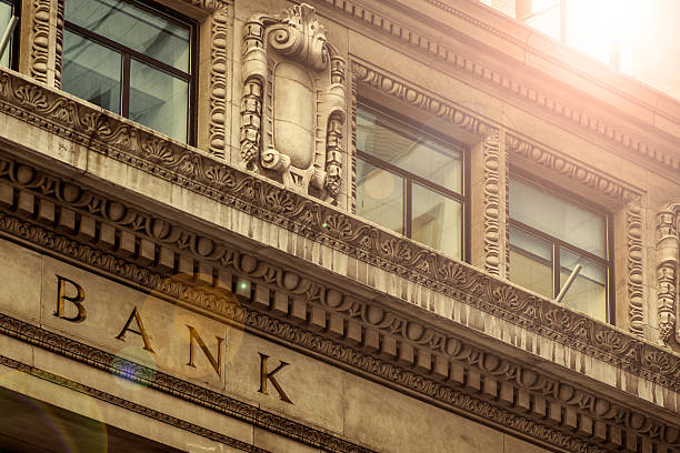 Bank classic architecture details of a Bank building coin bank stock pictures, royalty-free photos & images