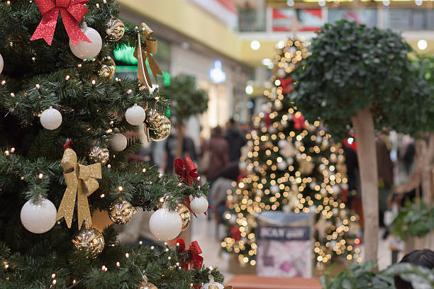 istock Christmas tree with decorations at shopping center Olympia 626703850
