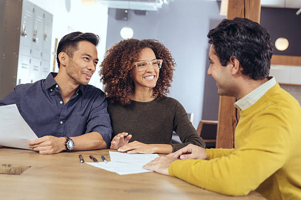 istock Business meeting with real estate agent 626705088