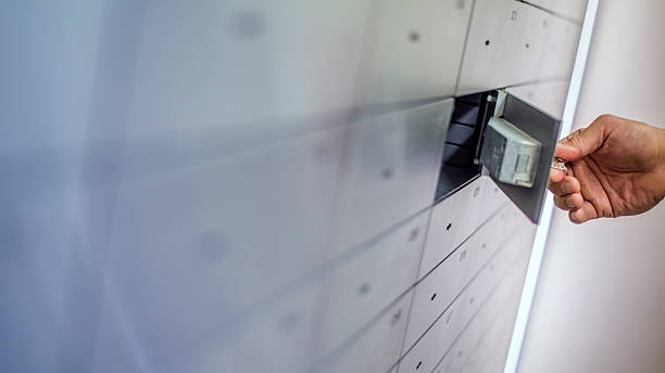 istock Opening bank safety deposit box 626723366