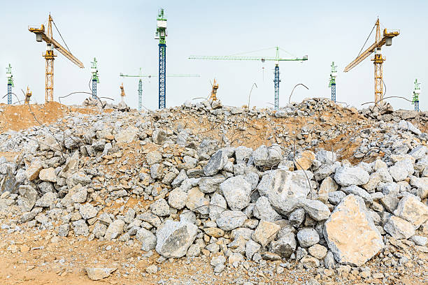 istock pieces of concrete and brick rubble debris on construction site 626723600