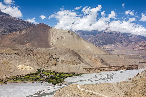 istock View on small Tiri village in Upper Mustang, Nepal 626724088