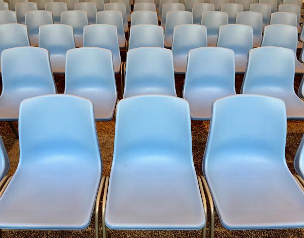 istock Lots of Blue Chairs in the Conference Hall 626752056