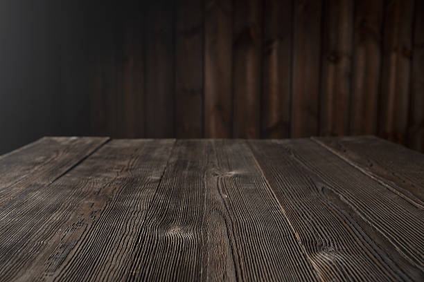 istock Dark wood background brown color 626755930
