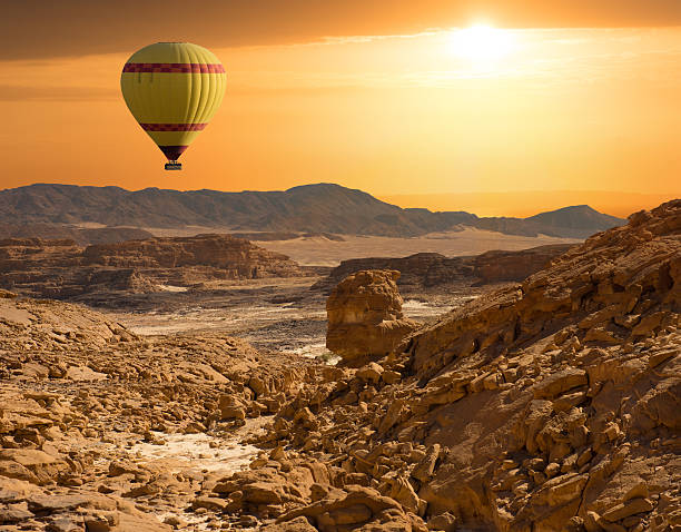 istock Sunstet Sinai desert and balioon 626770898