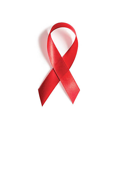 istock Red ribbon for world aids day on white background 626772166