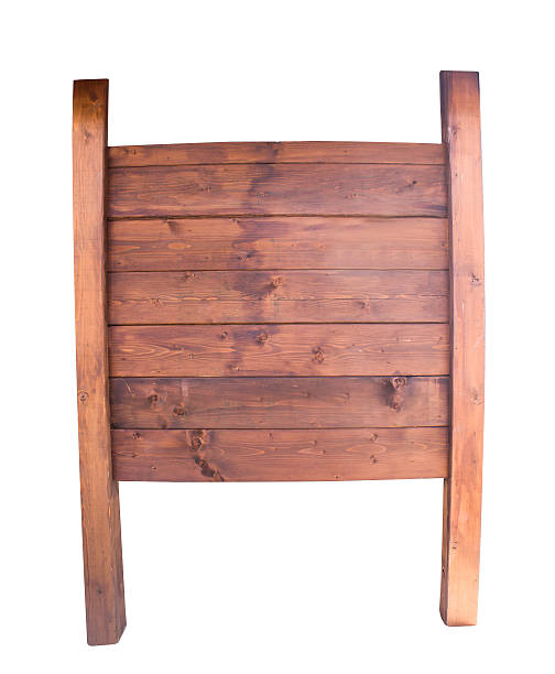 istock Old wooden billboard on white . isolated. 626781568